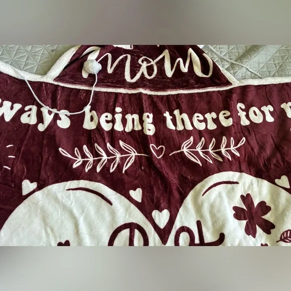 Blanket Robe MOM My Best Friend Hoodie Warm Wraparound NEW! - Picture 2 of 13